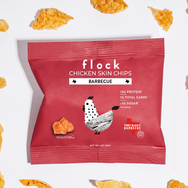 FLOCK Keto Chicken Chips - Barbecue - High-quality Protein Chips by FLOCK at 