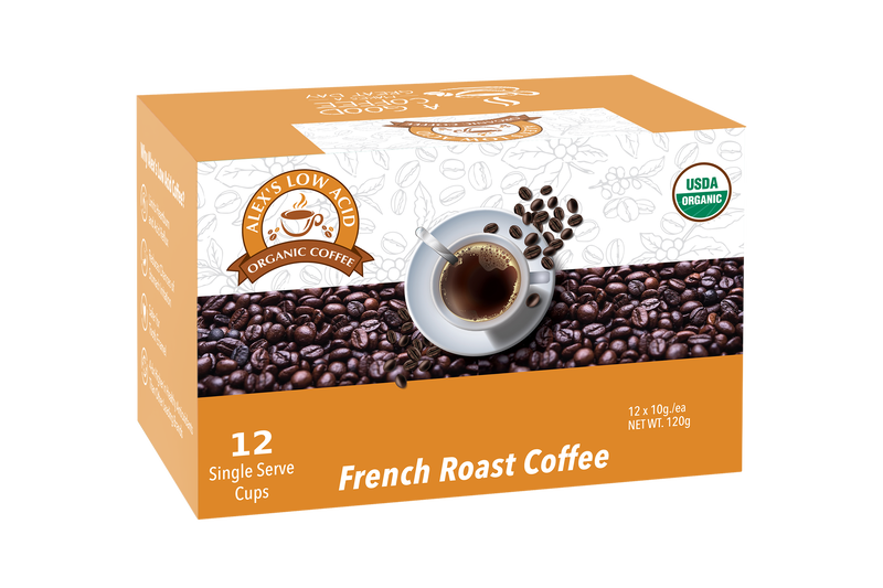 Alex's Low Acid Organic Coffee™ K-Cups - French Roast - High-quality Coffee by Alex's Low Acid Coffee at 