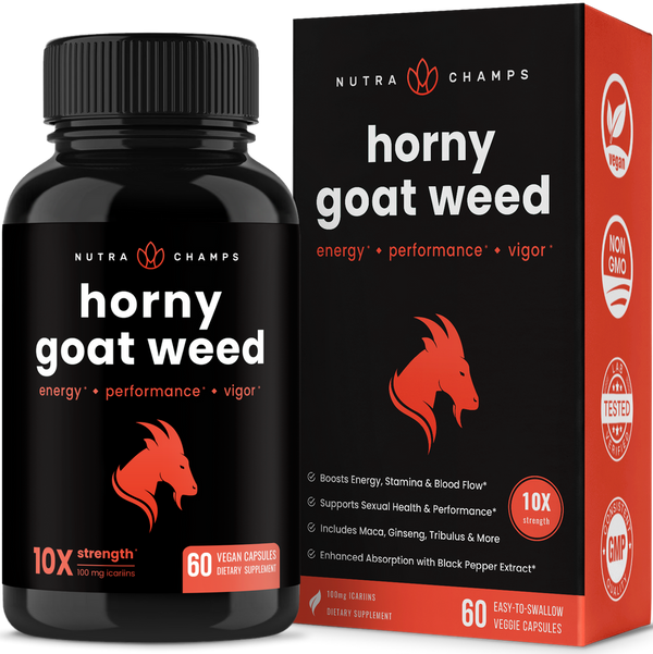 Horny Goat Weed Capsules by NutraChamps - High-quality Energy Supplement by NutraChamps at 