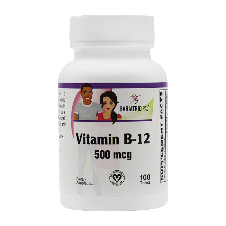 Vitamin B-12 (500mcg) Tablets by BariatricPal (100 count) - High-quality B Vitamins by BariatricPal at 