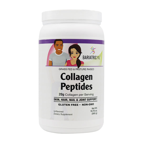 Collagen Peptides Powder (Hydrolyzed Type 1 & 3, Grass Fed) Skin, Hair, Nail & Joint Support by BariatricPal - Unflavored & Unsweetened - High-quality Collagen Powder by BariatricPal at 
