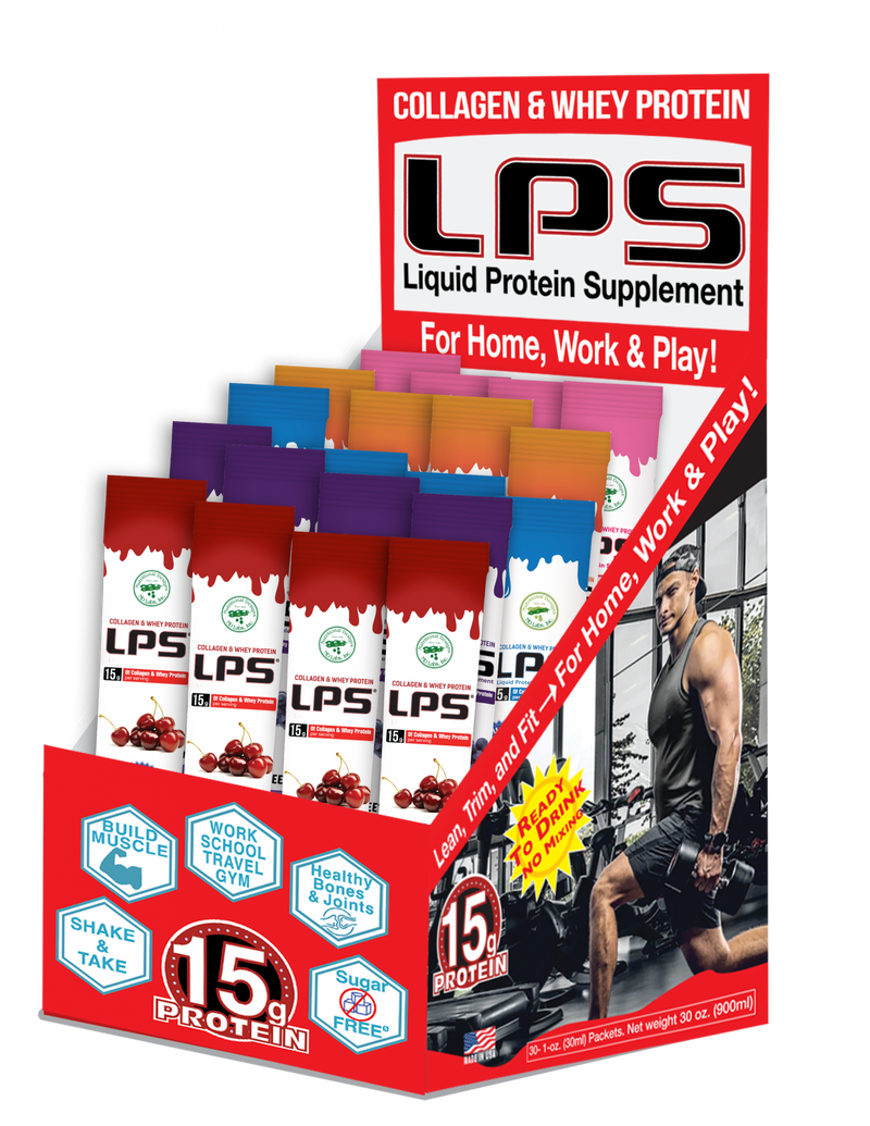 LPS Sugar Free® Collagen & Whey Liquid Protein Supplement by Nutritional Designs 1 oz Packets Variety Pack - 30 Count - High-quality Liquid Protein by Nutritional Designs Inc at 
