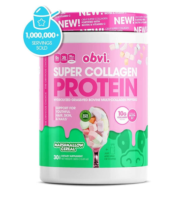 Super Collagen Protein Powder by Obvi - Marshmallow - High-quality Collagen Powder by Obvi at 