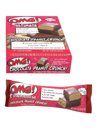 Convenient Nutrition OMG Protein Bar - Chocolate Peanut Crunch - High-quality Protein Bars by Convenient Nutrition at 