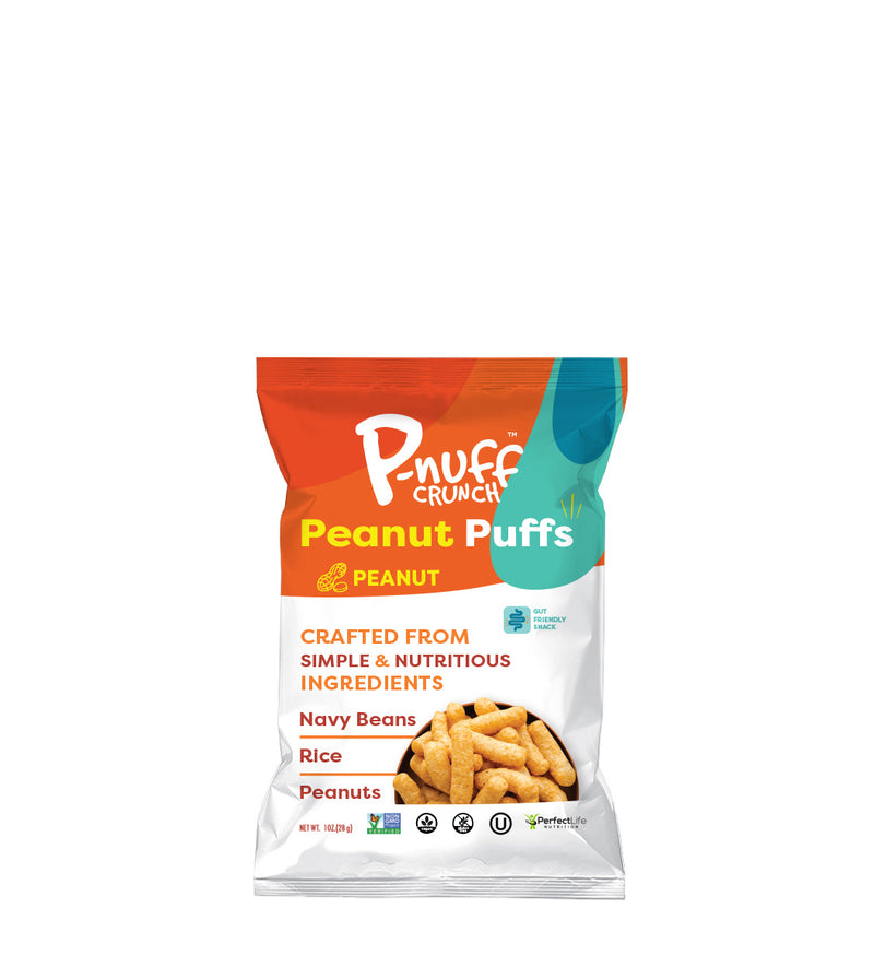 Baked Peanut Puff Snack by P-Nuff Crunch - Classic Roasted Peanut - High-quality Protein Puffs by P-Nuff Crunch at 