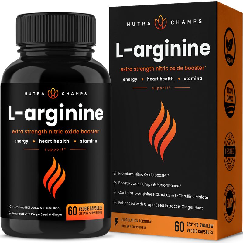 L-Arginine Capsules by NutraChamps - High-quality Energy Supplement by NutraChamps at 