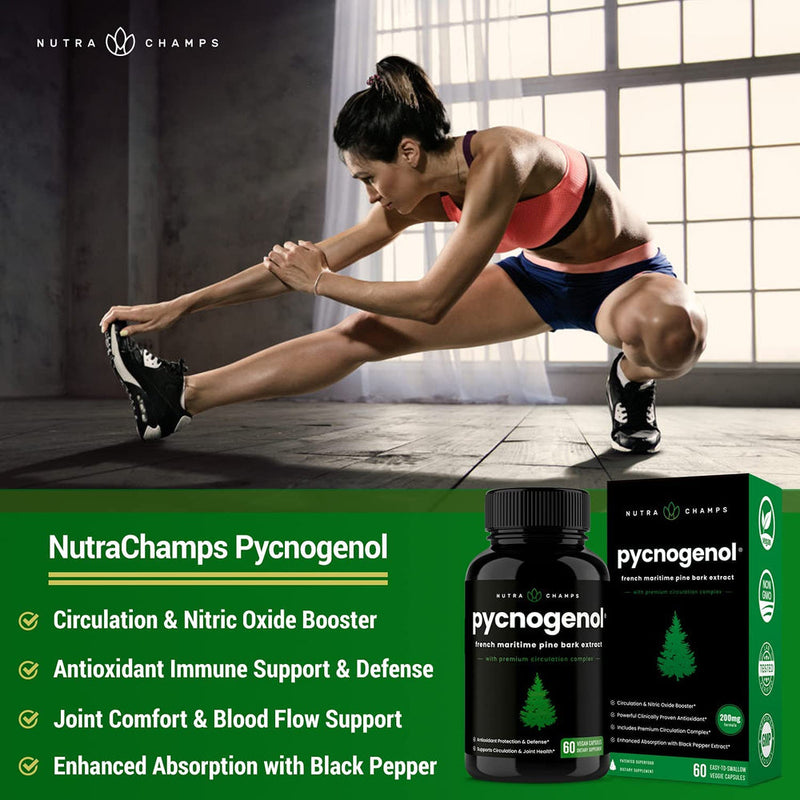 Pycnogenol Capsules by NutraChamps - High-quality Energy Supplement by NutraChamps at 