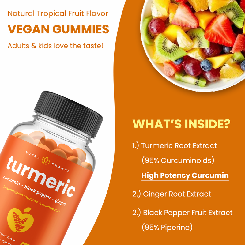 Turmeric & Ginger Gummies by NutraChamps - High-quality Turmeric Extract by NutraChamps at 