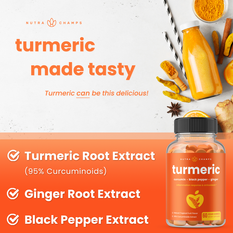 Turmeric & Ginger Gummies by NutraChamps - High-quality Turmeric Extract by NutraChamps at 