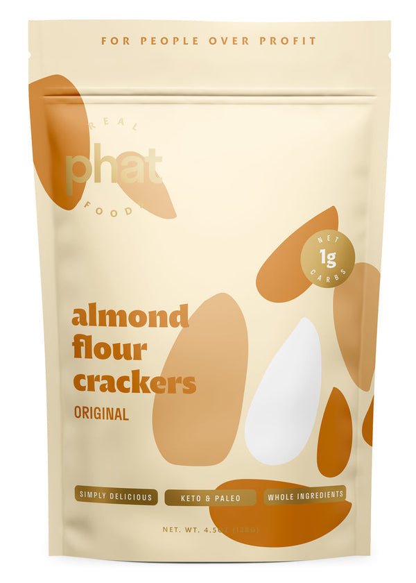 Almond Flour Crackers by Real Phat Foods - Original (4 oz) - High-quality Crackers by Real Phat Foods at 