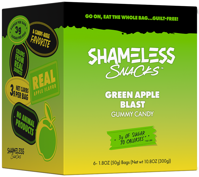 Gummy Candy by Shameless Snacks - Green Apple Blast - High-quality Candies by Shameless Snacks at 
