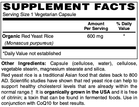 Red Yeast Rice 600Mg Vcaps 120's by Netrition - High-quality Vitamins & Supplements by Netrition at 