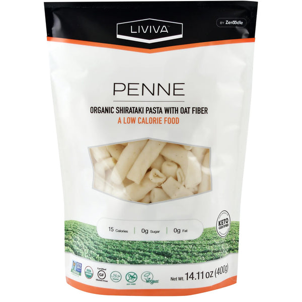 Liviva Organic Premium Shirataki Protein Pasta - Penne with Oat Fiber - High-quality Pasta by Liviva at 