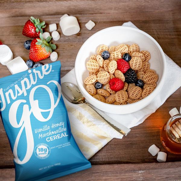 Inspire Protein Cereal Vanilla Honey Marshmallow 4-Pack by Bariatric Eating - High-quality Bars & Snacks by Bariatric Eating at BariatricPal Store