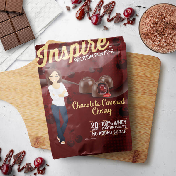 Inspire Chocolate Covered Cherry Protein Powder by Bariatric Eating