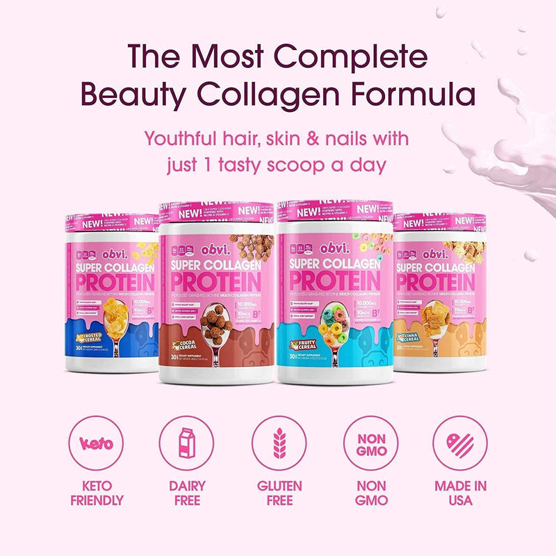 Super Collagen Protein Powder by Obvi - Birthday Cupcakes - High-quality Collagen Powder by Obvi at 