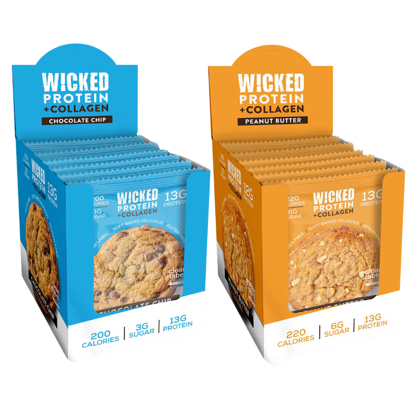 Protein Collagen Cookies by WICKED Protein - Variety Pack - High-quality Cakes & Cookies by WICKED Protein at 