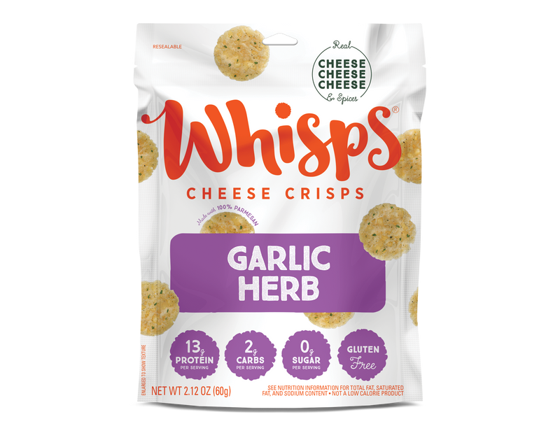Cello Whisps Cheese Crisps - Garlic Herb (2.12oz)
