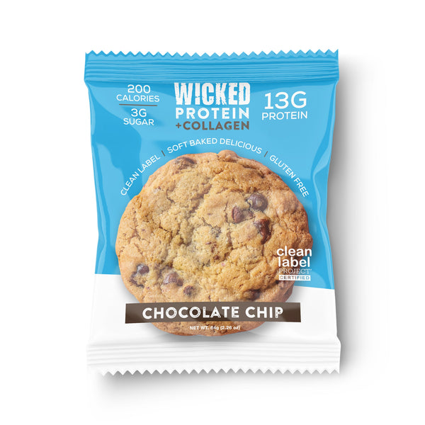 Protein Collagen Cookies by WICKED Protein - Chocolate Chip - High-quality Cakes & Cookies by WICKED Protein at 