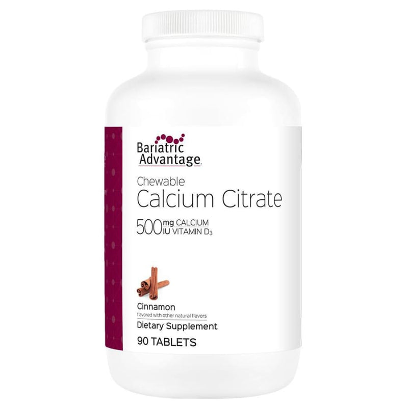 Bariatric Advantage Calcium Citrate Chewable Tablets (500mg) - High-quality Calcium by Bariatric Advantage at 