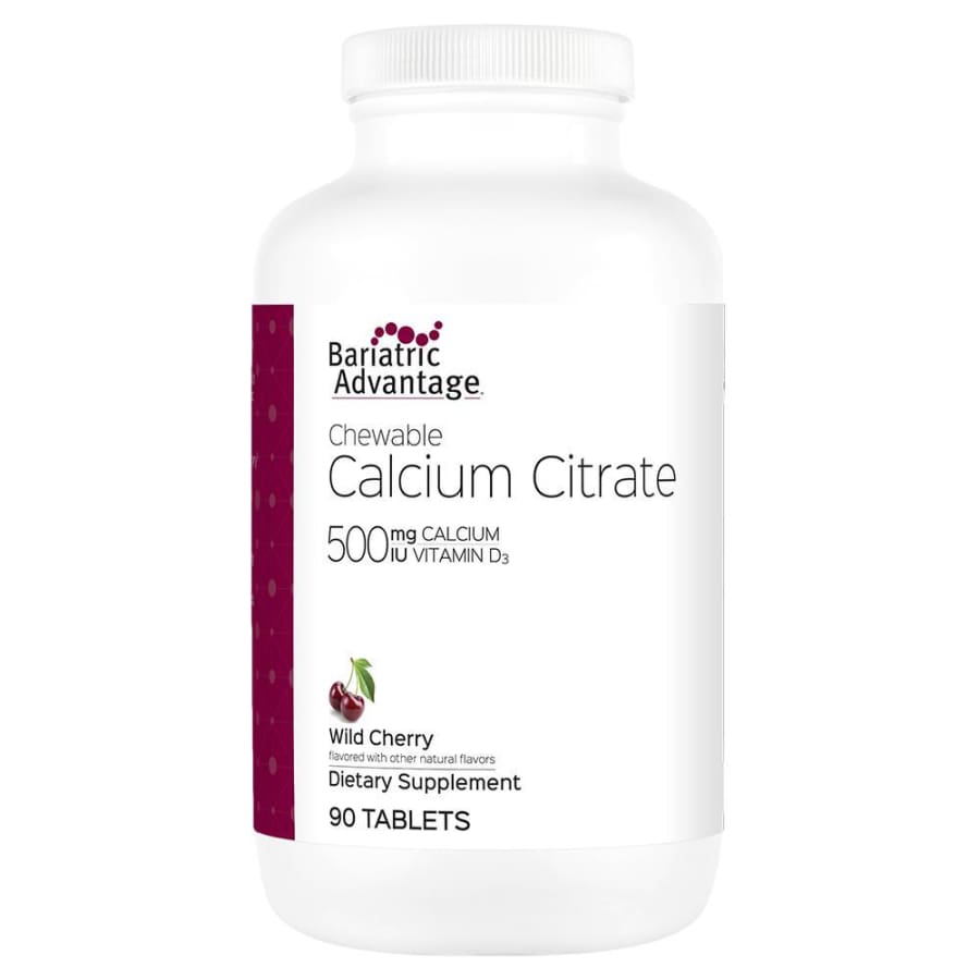 Bariatric Advantage Calcium Citrate Chewable Tablets (500mg) - High-quality Calcium by Bariatric Advantage at BariatricPal Store