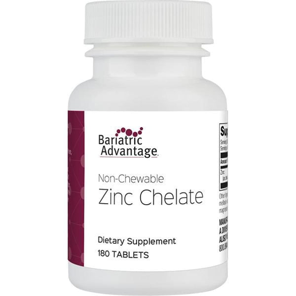Bariatric Advantage  Non-Chewable 20mg Zinc Chelate - High-quality Zinc by Bariatric Advantage at 