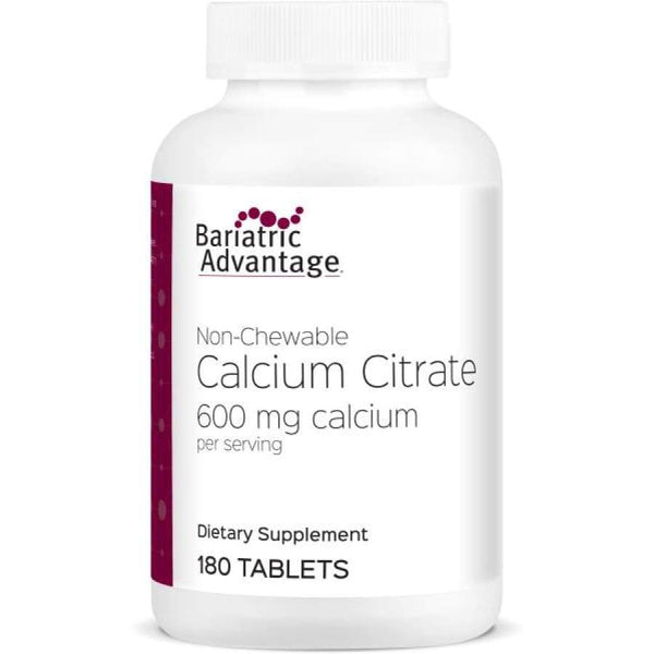 Bariatric Advantage Non-Chewable Calcium Citrate Tablet 600mg (180ct) - High-quality Calcium by Bariatric Advantage at 