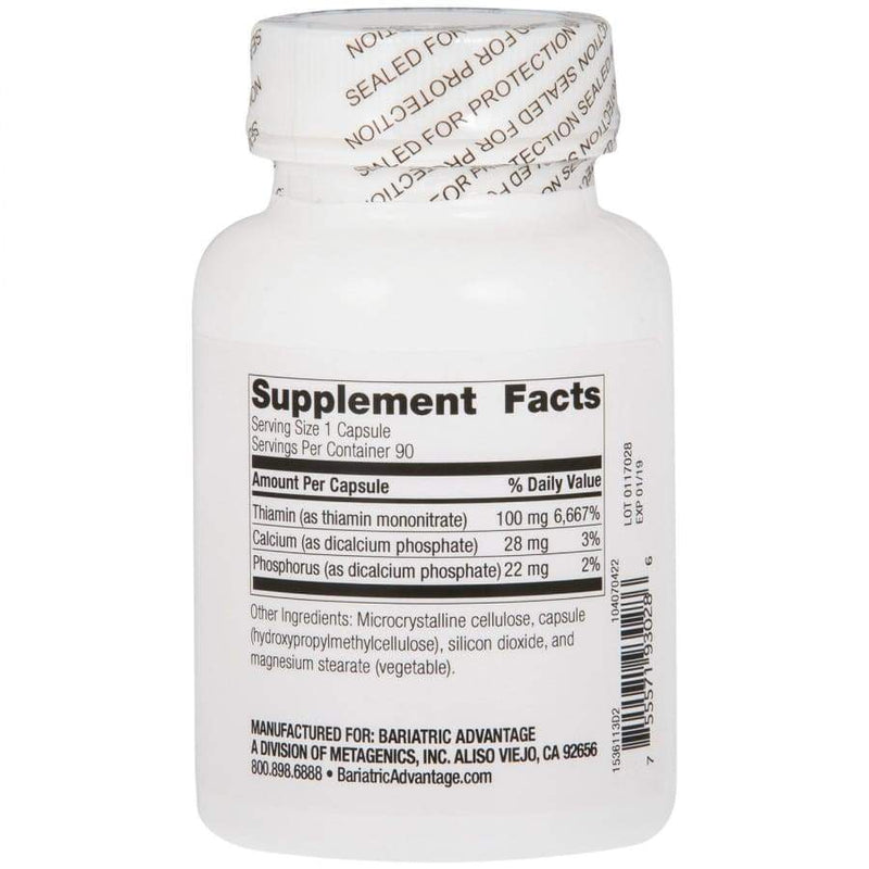 Bariatric Advantage Vitamin B-1 (Thiamine) Capsules - High-quality B Vitamins by Bariatric Advantage at 