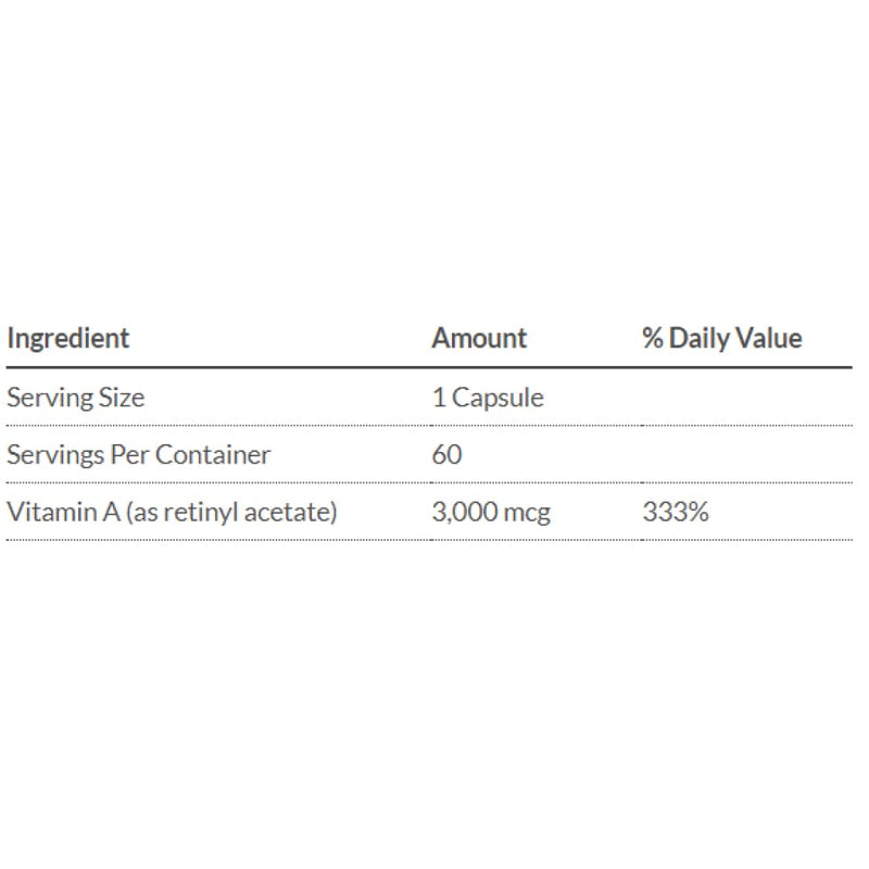 Bariatric Advantage Vitamin A Capsules - 3000 mcg - High-quality Vitamin A by Bariatric Advantage at 