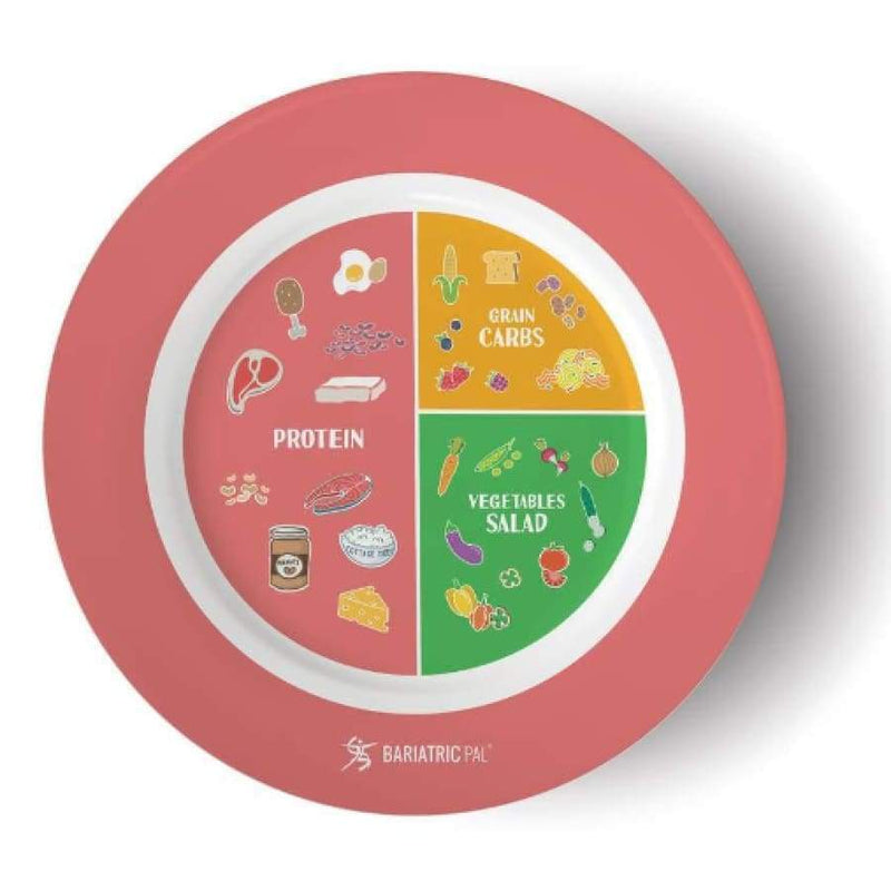 Bariatric Portion Control Plate by BariatricPal 2.0 - Pink - High-quality Dinnerware by BariatricPal at 
