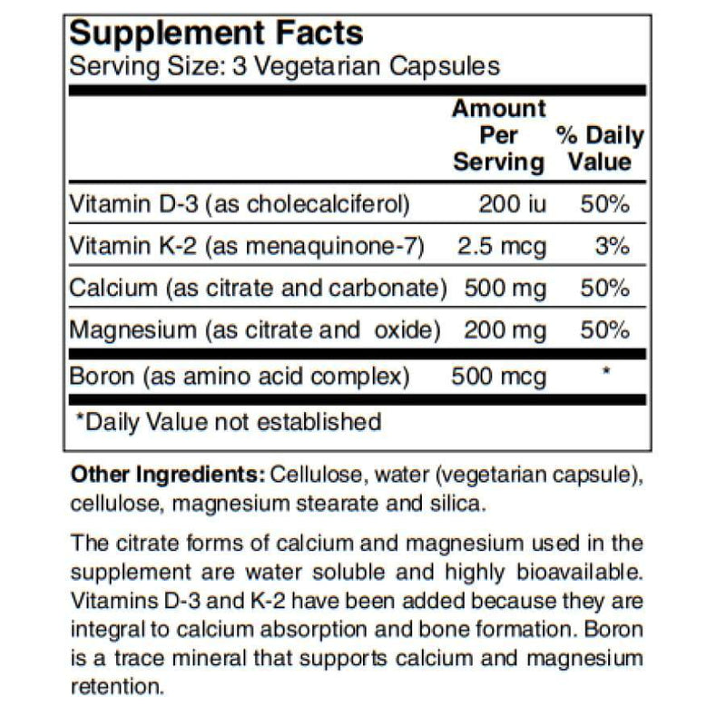 Calcium & Magnesium Vegetarian Capsules with D3, K2, and Boron by BariatricPal - High-quality Calcium by BariatricPal at 
