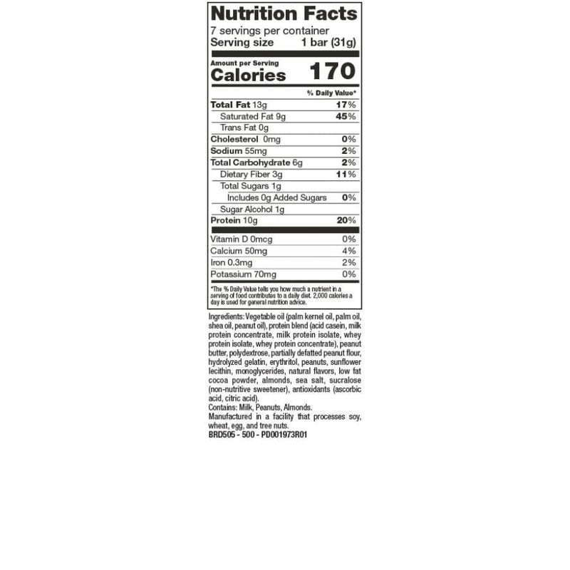 BariatricPal Keto Protein Bars - Peanut Butter - High-quality Protein Bars by BariatricPal at 
