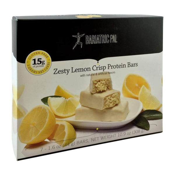 BariatricPal Low Carb Protein & Fiber Bars - Zesty Lemon Crisp - High-quality Protein Bars by BariatricPal at 