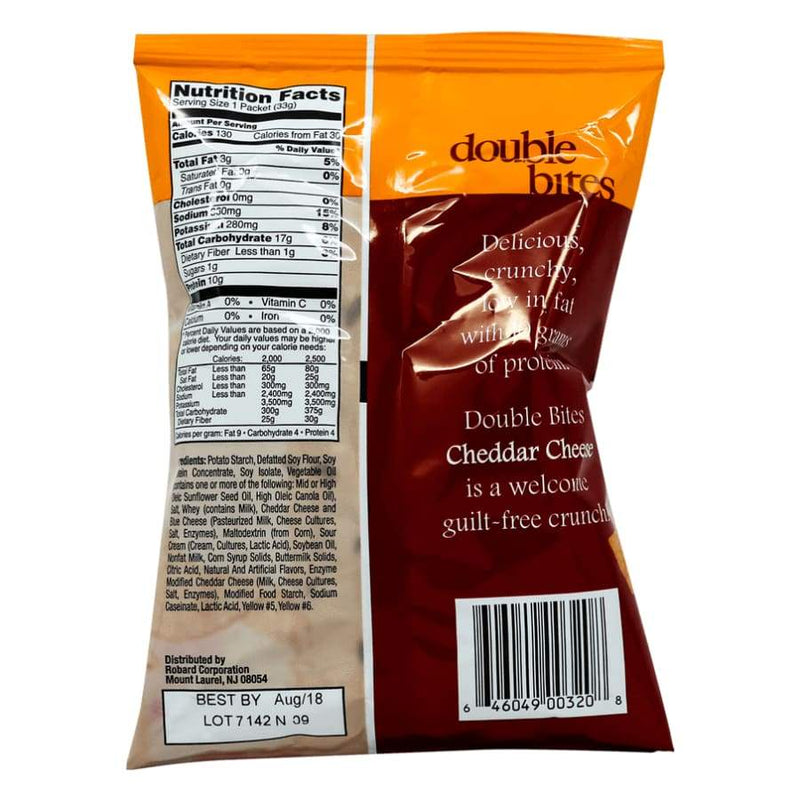 BariatricPal Protein Double Bites - Cheddar Cheese - High-quality Protein Chips by BariatricPal at 
