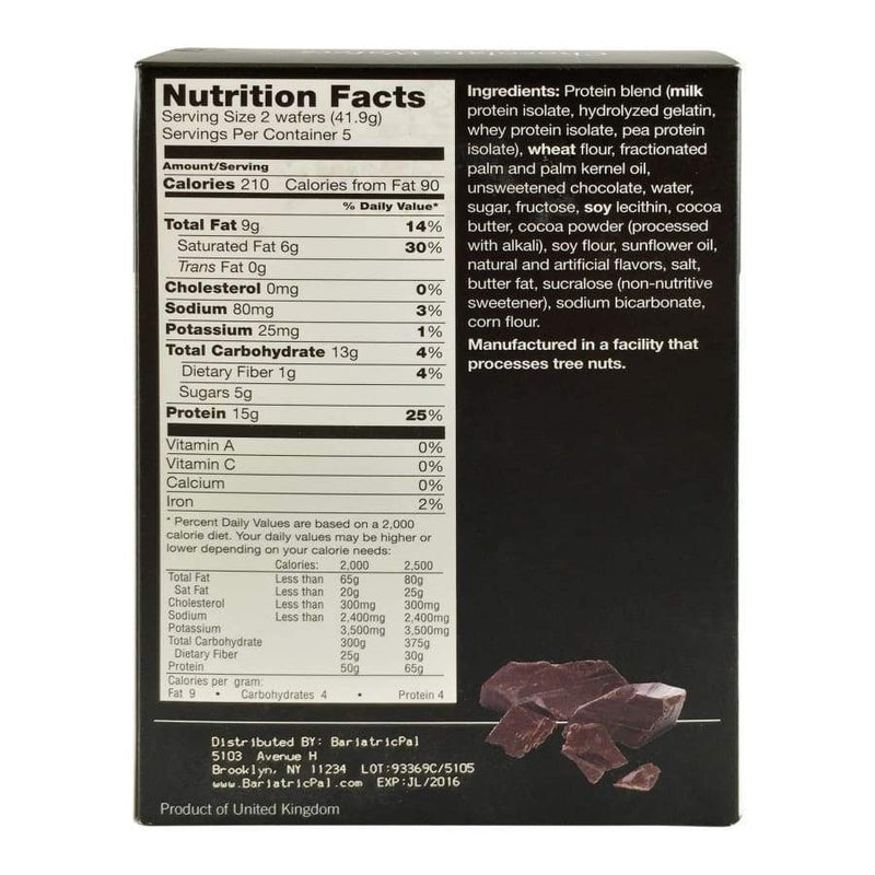 BariatricPal Square Protein Wafers - Chocolate - High-quality Protein Bars by BariatricPal at 