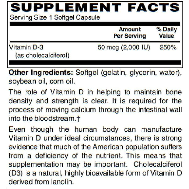 Vitamin D-3 50mcg (2,000 IU) - Easy Swallow Vegetarian Softgels by BariatricPal - High-quality Vitamin D by BariatricPal at 