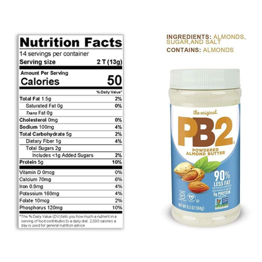 PB2 Foods PB2 Powdered Almond Butter 6.5 oz. - High-quality Nut Butter by Bell Plantation at BariatricPal Store