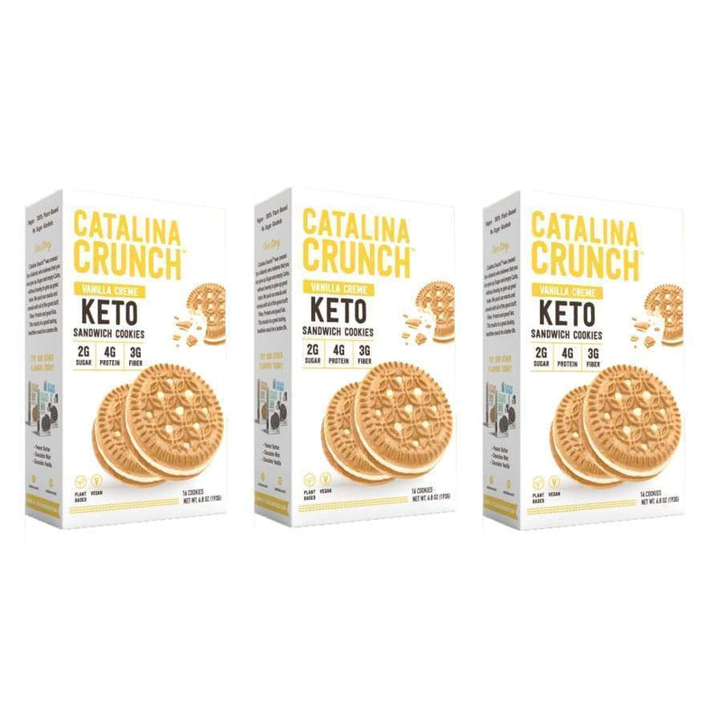 Catalina Crunch Keto Sandwich Cookies - Vanilla Creme - High-quality Cakes & Cookies by Catalina Crunch at 