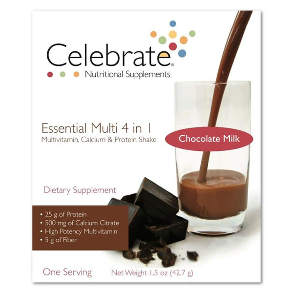 Celebrate ENS Essential Multi 4 in 1 Shake (Protein, Multivitamin, Calcium, and Fiber) - High-quality Multivitamins by Celebrate Vitamins at 