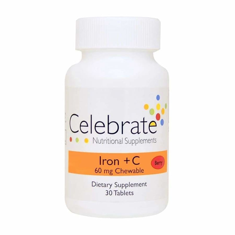 Celebrate Iron plus C - Available In 3 Flavors (18mg, 30mg & 60mg) - High-quality Iron by Celebrate Vitamins at 