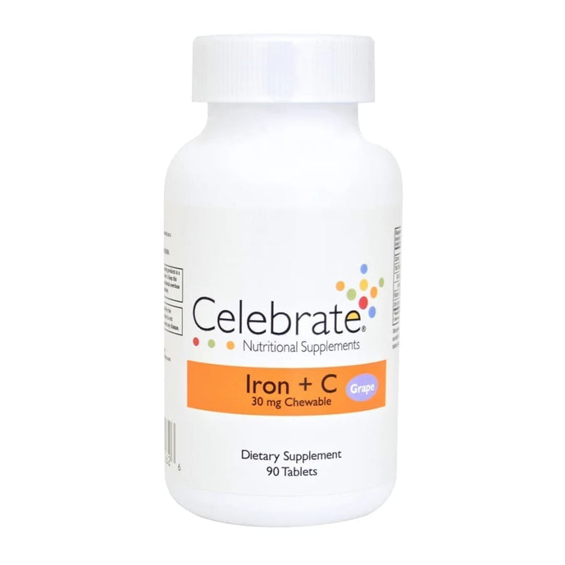 Celebrate Iron plus C - Available In 3 Flavors (18mg, 30mg & 60mg) - High-quality Iron by Celebrate Vitamins at 