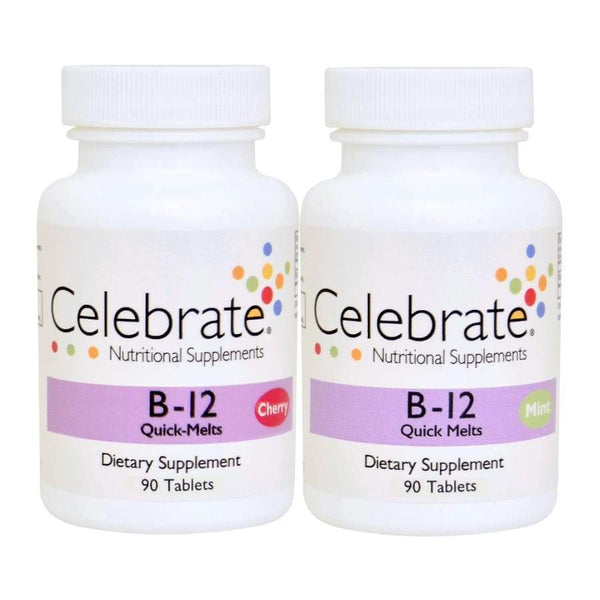 Celebrate Vitamin B-12 - Sublingual Quick-Melt (1,000 mcg) - High-quality B Vitamins by Celebrate Vitamins at 
