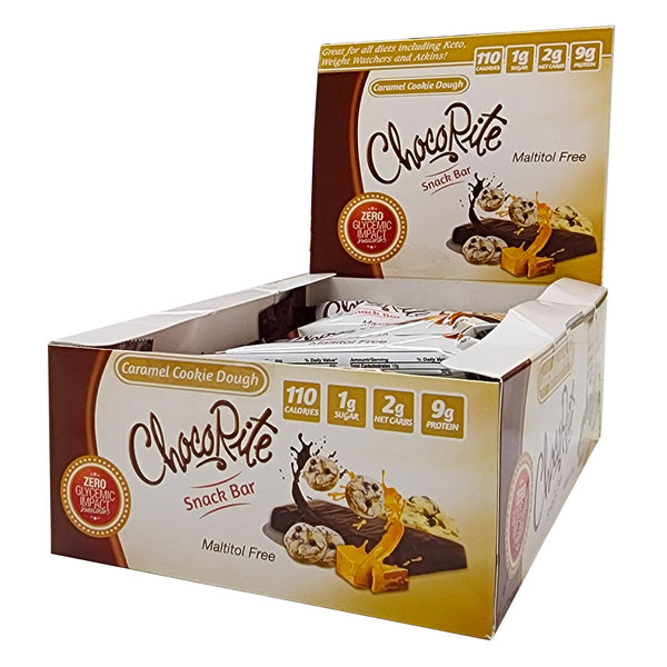 ChocoRite 9g Triple Layer Protein Snack Bars by HealthSmart - Caramel Cookie Dough - High-quality Protein Bars by HealthSmart at 