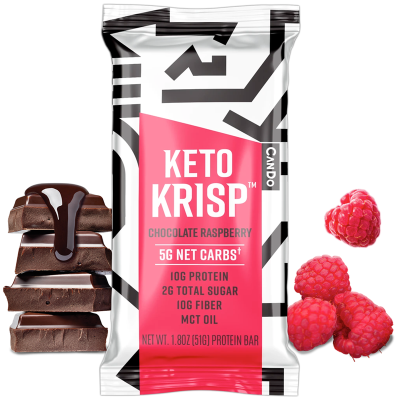 Keto Krisp Protein Bar by CanDo - Chocolate Raspberry - High-quality Protein Bars by CanDo at 