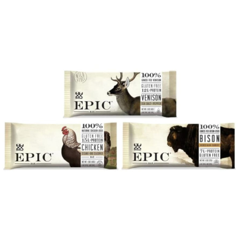 Epic Meat Bar - 3 Flavor Variety Pack - High-quality Meat Bar by Epic at 