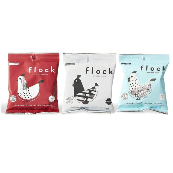 FLOCK Keto Chicken Chips - Variety Pack - High-quality Protein Chips by FLOCK at 