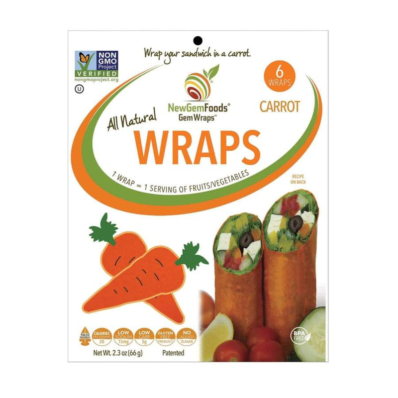 GemWraps Sandwich Wraps by NewGem Foods - Carrot - High-quality Wraps by NewGem Foods at 