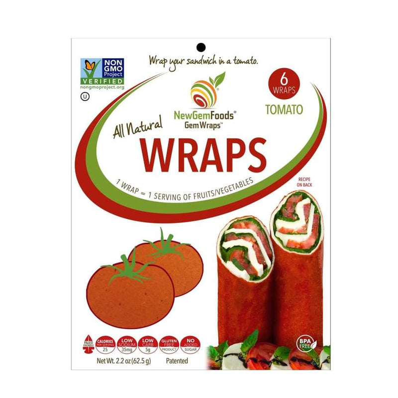 GemWraps Sandwich Wraps by NewGem Foods - Tomato - High-quality Wraps by NewGem Foods at 