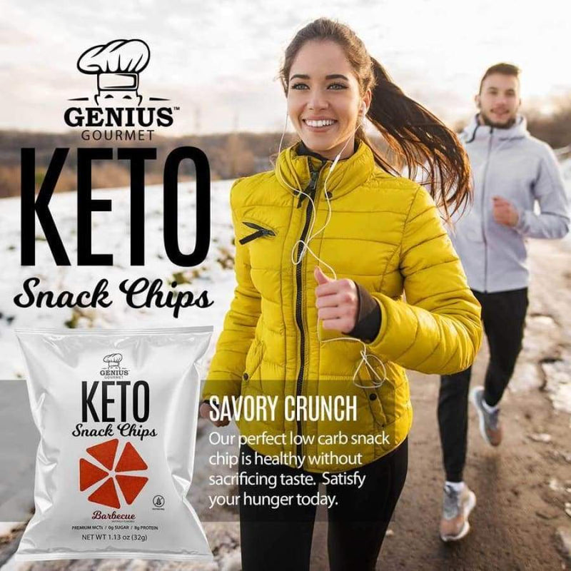 Genius Gourmet Keto Snack & Protein Chips - Barbecue - High-quality Protein Chips by Genius Gourmet at 