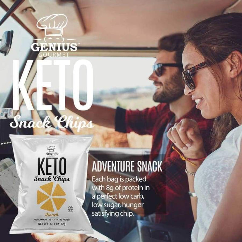 Genius Gourmet Keto Snack & Protein Chips - Ranch - High-quality Protein Chips by Genius Gourmet at 